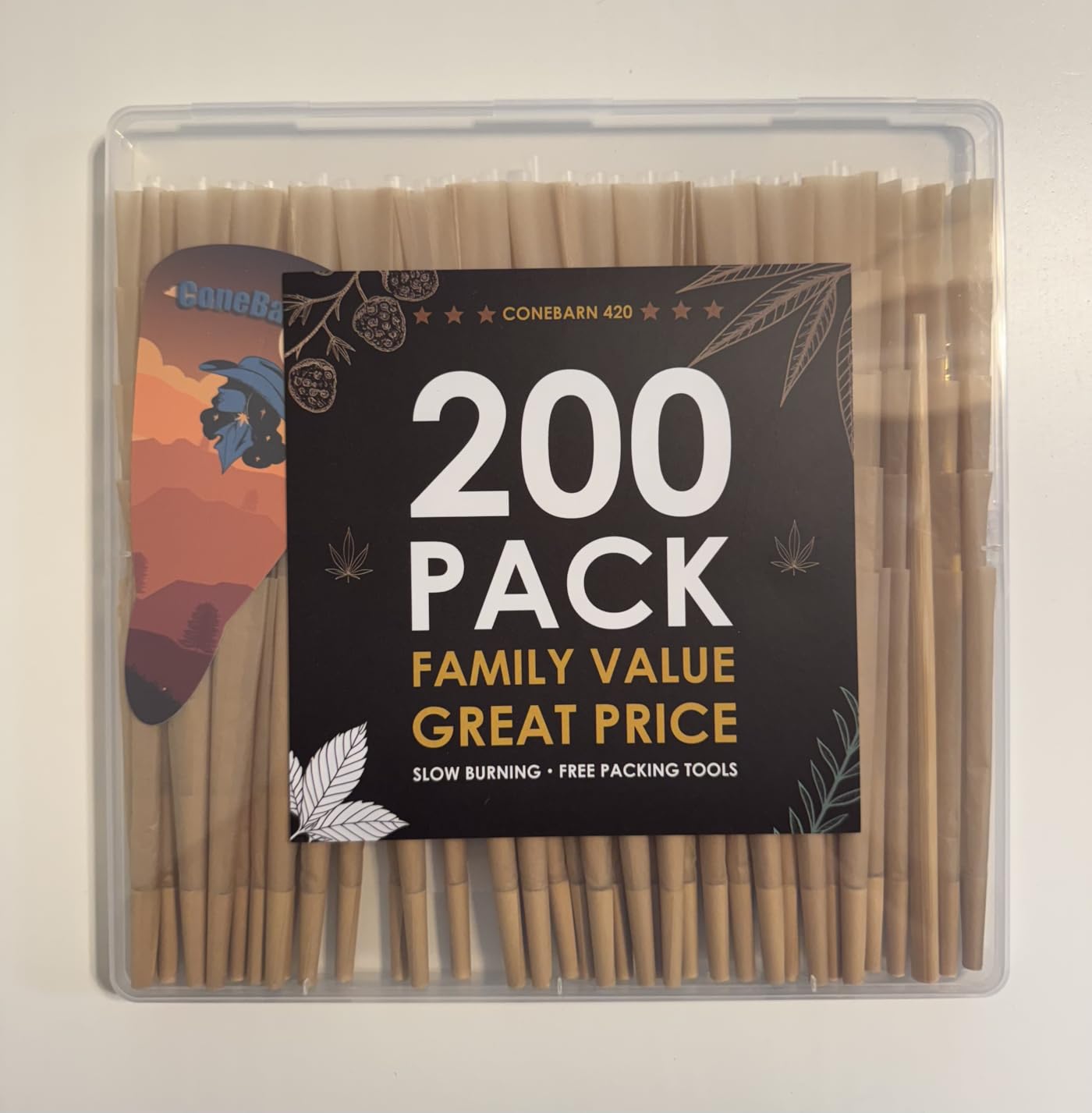 Buyer-submitted photo of the ConeBarn 420 200-count pack