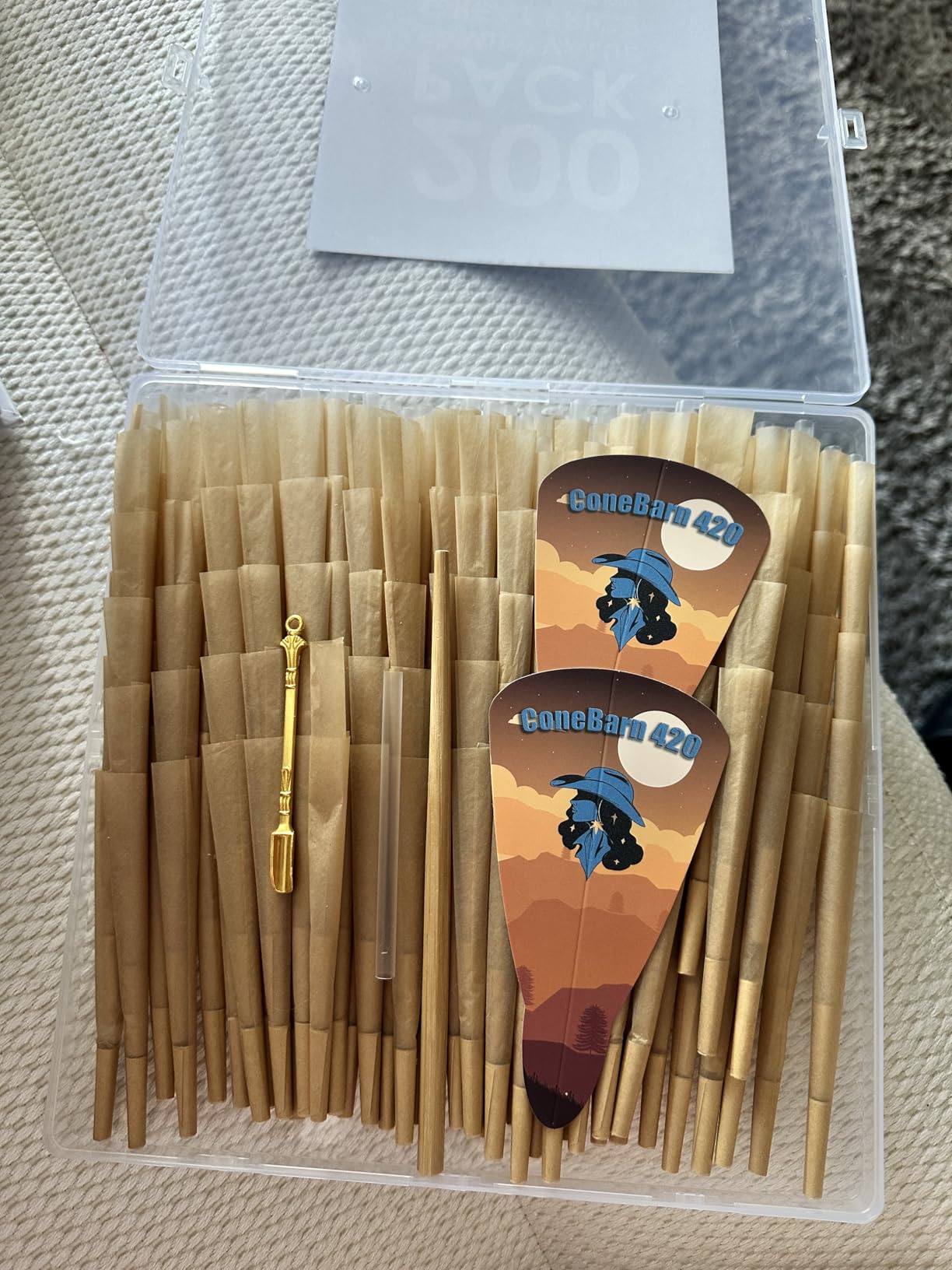 Buyer-submitted photo of the ConeBarn 420 200-count pack